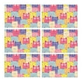 thumbnail image 2 of MKHERT Cute Cats Kittens Colorful Seamless Pattern Placemats Table Mats for Dining Room Kitchen Table Decoration 12x18 inch,Set of 6, 2 of 4