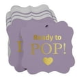 thumbnail image 3 of Inkdotpot Real Gold Foil Ready To Pop Baby Shower Tags Favor Bracket Shape Hang Pack Of 100 Paper Tags, 3 of 7