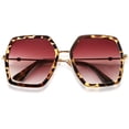 thumbnail image 2 of FEISEDY Women Large Hexagon Inspired Sunglasses Fashion Irregular Design Style Geometric B2503, 2 of 6