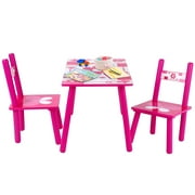 Zyyini Kids Table and Chair Set, Toddler Activity Desk Set Toddler Activity Chair 2 in 1 Little Girls Table and Chair Set for Childrens Toddler Playing Learning Painting Eating Playset Indoor Outdoor