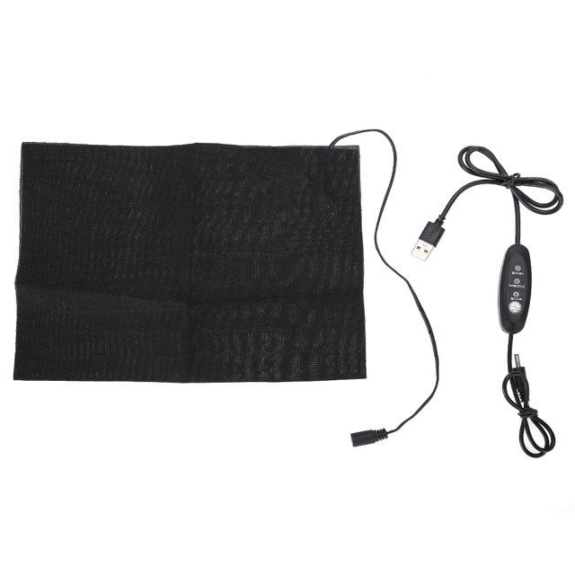 Portable Black USB Charging Waist Heating Mat, Cloth Heater, Warming Neck Abdomen Back For Lumbar