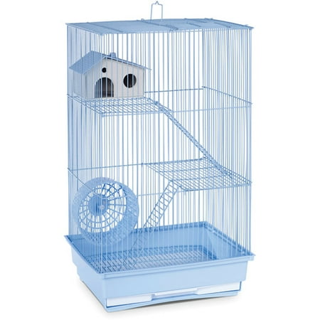 Prevue Pet Products 3-Story Hamster & Gerbil Cage, Light (Best Cage For Teddy Bear Hamster)