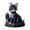 Blue, variant on Owl on Moon Figurine with Rhinestones, Blue Crescent Statue with Pearl Stars Charms, Sparkling Resin Desktop Ornament for Home Office Bedroom Shelf Decor, Gift for Owl Lovers, 1 Pack