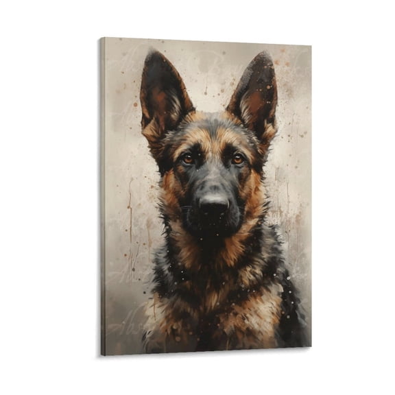 German Shepherd Dog Art Poster Canvas Painting Decor Wall Print Photo Gifts Home Modern Decorative Posters 08x12inch(20x30cm)