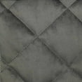 thumbnail image 3 of HiEnd Accents Velvet Diamond 1 Piece Quilt, Gray Solid Color Modern Classic Bedding, King, 3 of 5