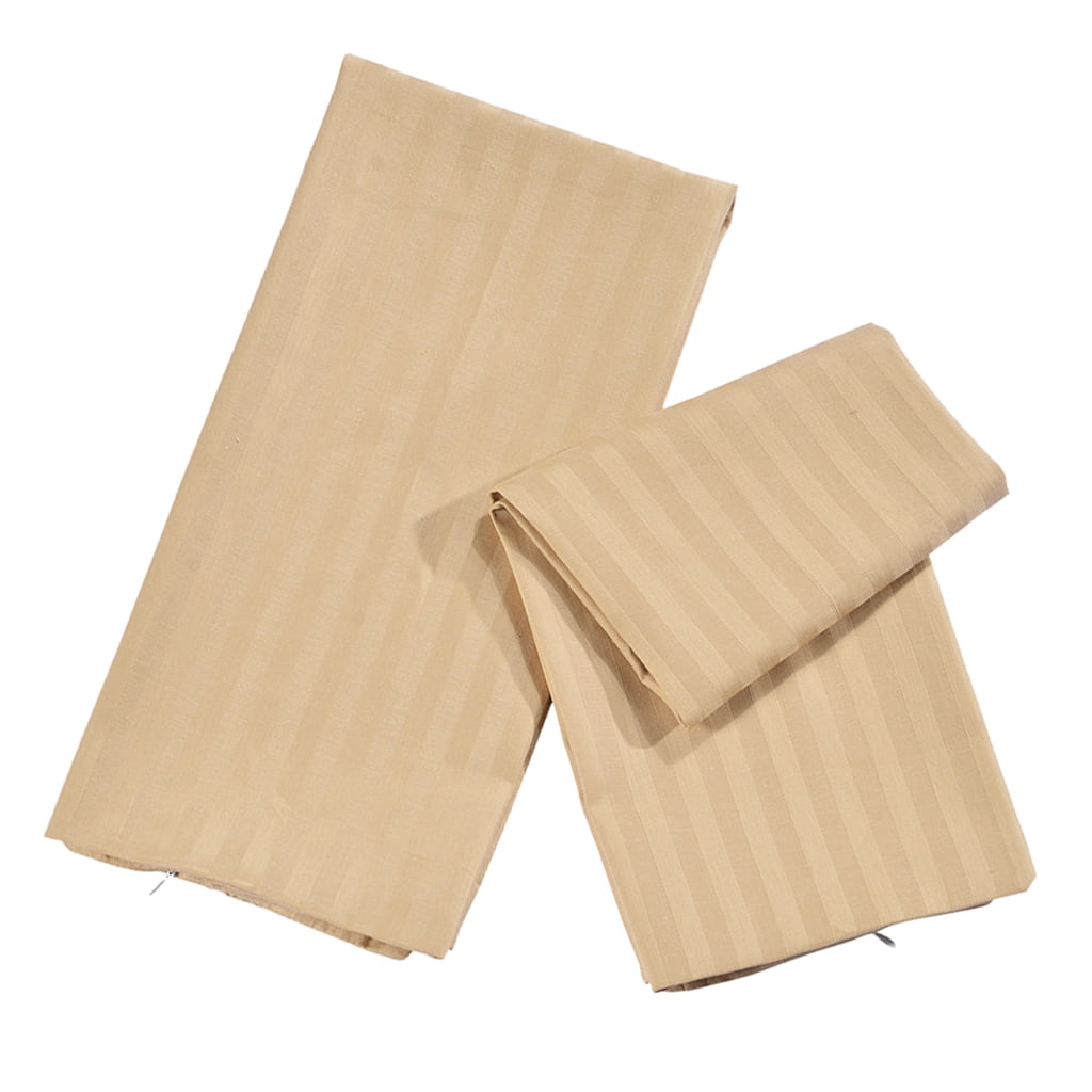 Cotton Pillowcase Set of 2, Combed Pillow Slip Machine Washable Brown