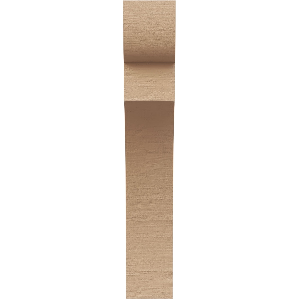 2"W x 4"D x 12"H Thin Yorktown Rough Cedar Woodgrain TimberThane Corbel, Primed Tan