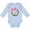 AE-Light Blue, variant on Inktastic Volleyball with Pink Bow Boys or Girls Long Sleeve Baby Bodysuit