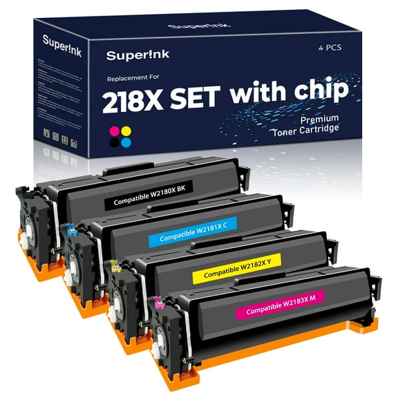 Compatible HP 218X Toner Cartridge Set With Chip By Superink
