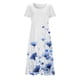 thumbnail image 2 of Gibobby Vestido casual de verano para mujer Vestido casual de manga corta con cuello redondo y estampado de flores sexy y elegante a la moda para mujer (2)(Azul celeste,G), 2 of 4