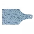thumbnail image 1 of Blue Cutting Board, Retro Style Little Blossoms Plumbago Flowers Natural Gentle Springtime Ornaments, Tempered Glass Cutting and Serving Board, Wine Bottle Shape, Blue Grey White, by Ambesonne, 1 of 1