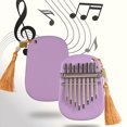 thumbnail image 4 of Compact 8-Tone Kalimba Thumb Piano for Beginners - Portable Sapele Finger Instrument in Purple Color, 4 of 7