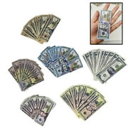 120 PC Educational Play Money Set for Kids, Print 1 Side - Bills of 1, 5, 10, 20, 50, 100