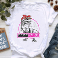 thumbnail image 4 of Camisetas con estampado de leopardo Mamasaurus de acuarela para niños, divertidas camisetas de algodón de verano con dinosaurio jurásico, ropa para niños, camisetas para bebés, 4 of 5