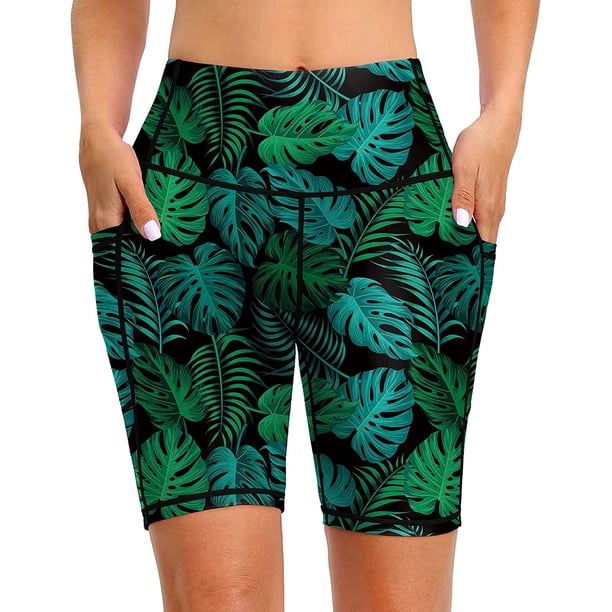 DabuLiu Swim Shorts Women Tummy Control High Wasted Board Shorts Black