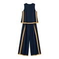 thumbnail image 4 of POIUYTR Womens Summer Cotton 2 Piece Sets Casual Crewneck Tank Tops Loose Wide Leg Pants Color Block Outfits, 4 of 6