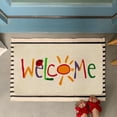 thumbnail image 2 of Summer Door Mat,Sun Ladybug Indoor Outdoor Non-Slip Welcome Doormat,Entryway Front Porch Farmhouse Summer Welcome Door Mat Grey for Entrance Decor,30" x 17", 2 of 6