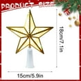 thumbnail image 5 of 1Pc LED Sparkled Star for Christmas Tree Topper, Christmas Star Tree Topper with LED, Plug-In Ornament, Night Light Treetop Small Xmas Tree Decor For Home Christmas Ornaments(Gold,7.1x5.9"), 5 of 6