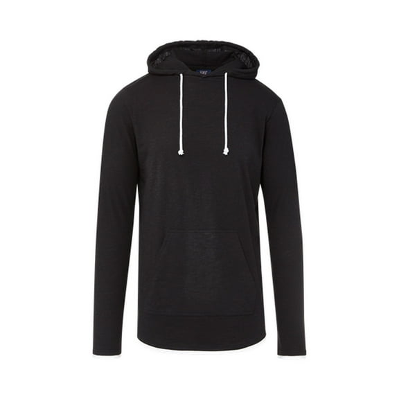 MV Sport 24401 Miles Slub Hooded Tee-Black - 006-L