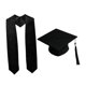 thumbnail image 5 of Birrete de graduación con borla, accesorio para ceremonia, regalo de fin de año, birrete académico Estola negra, 5 of 9