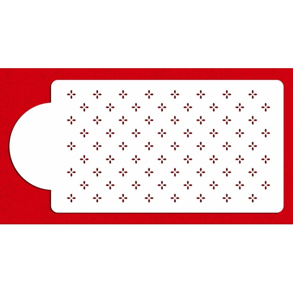 Designer Stencils C546 Mini Dotted Swiss Cake Stencil, Beige/semi-transparent