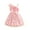 Pink, variant on CHEEREAM Toddler Girls Tulle Princess Dress One Shoulder Formal Ruffle Trim Birthday Party Dresses with Belted for 2-9 Years Blue 120