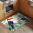 thumbnail image 3 of Green Leaves Birds Bathroom Rug Washable 2x3 Entryway Rug Non Slip Summer Botanical Watercolor Front Door Mat Low Pile Indoor Doormat Throw Floor Carpet for Kitchen Bedroom Entrance, 3 of 8