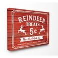 thumbnail image 2 of The Stupell Home Decor Collection Reindeer Treats Vintage Sign Stretched Canvas Wall Art, 2 of 6