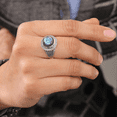 thumbnail image 4 of Earth Gems Jewelry Labradorite Ring Sterling Silver Statement Jewelry for Women, 4 of 6