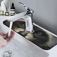 thumbnail image 7 of Pofeuu Tribal Style Raccoon Print Splash Guard for Sink Faucet Sink Gadgets-Splash Guard Behind Faucet Drip Catcher for Kitchen, Bathroom,Sink Mat, 7 of 7