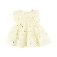thumbnail image 6 of 6 Months-3 Years Toddler Girls Tulle Dresses with Bag Baby Girl Casual Dress Summer Sleeveless Ruffle Outfits Yellow 18-24 Months, 6 of 7