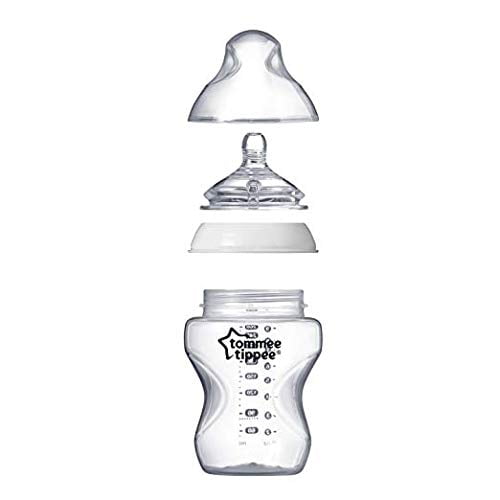 Tommee Tippee Closer To Nature Baby Bottles - 2 Pack, 260ml Anti-Colic Feeding Bottles, PP Decorated