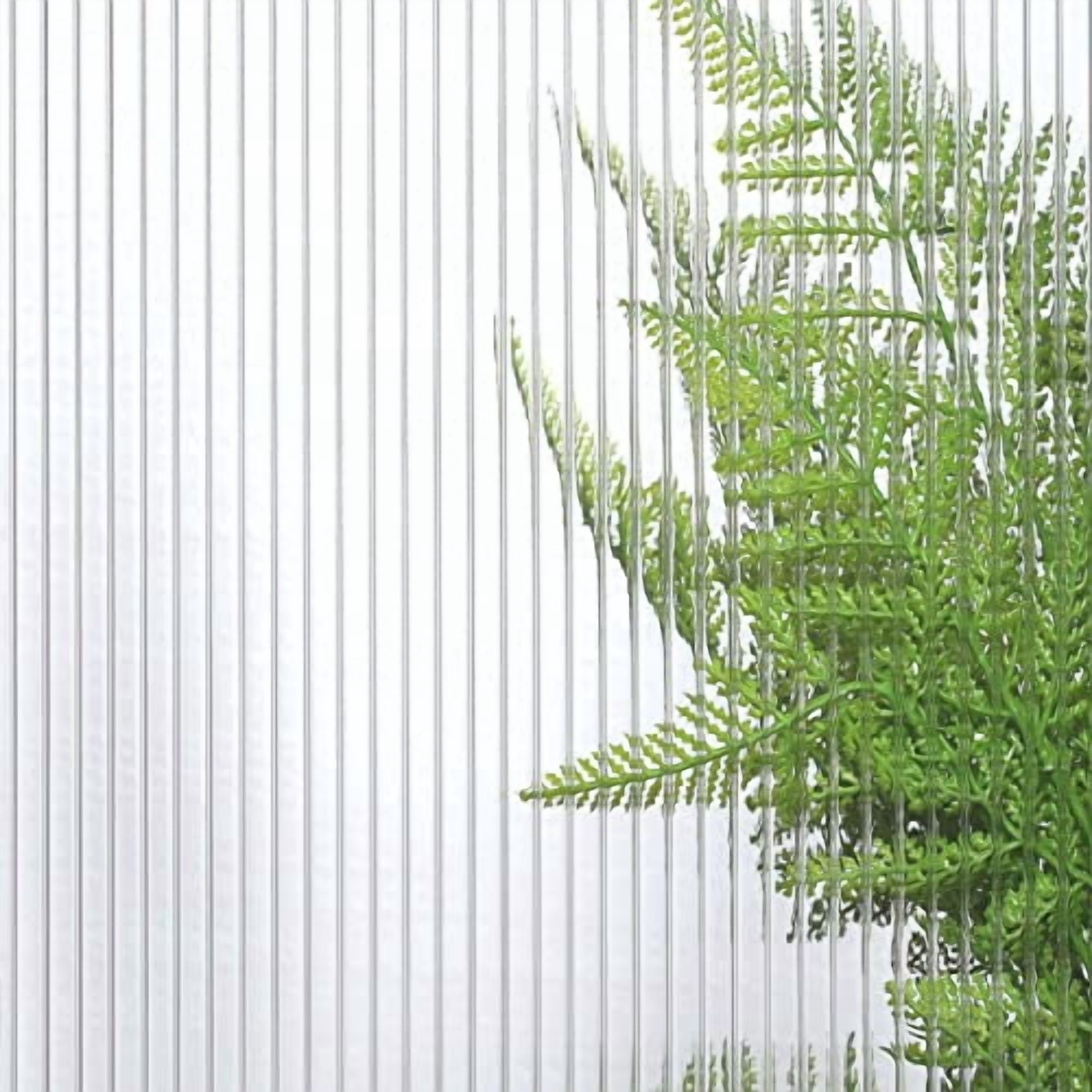 BPS 6Pcs 24"(W) x72(L)×0.16" Polycarbonate Panels, Waterproof UV Protected Reinforced Sheets, Outdoor Garden and Greenhouse Covering, Twin-Wall Clear Sheets