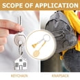 thumbnail image 3 of FELTECHELECTR Zinc Alloy Badminton Racket Keychain 4.6X1.2X0.6In Sports Enthusiast Style 1Pack for Hanging Accessory, 3 of 8