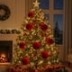 thumbnail image 5 of Adorno Navideño Grande de Terciopelo Rojo Flocado de 5.9 Pulgadas | Decoración Ligera de Espuma para Árbol de Navidad | Decoración Navideña Colgante para Interiores, para Árboles, Coronas, Repisas y, 5 of 6