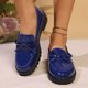 thumbnail image 3 of Xucatan Women's Patent Leather Tassel Loafers, Chunky Sole Slip-On Flat Shoes, Classic British Style Casual Shoes for Women, Plus Size Uniform Shoes Gift, 3 of 7