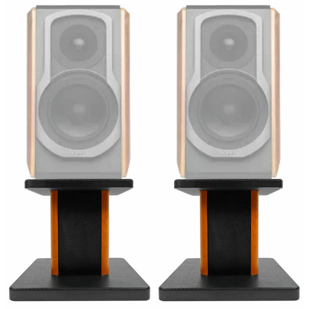 (2) 8â€ Wood Bookshelf Speaker Stands For Edifier S1000DB Bookshelf