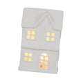 thumbnail image 2 of Figuras de casas de pueblo navideñas de cerámica, escenas en miniatura, casas de invierno LED para Estilo B, 2 of 9