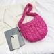 thumbnail image 3 of Bolsa acolchada de algodón Bolsa de hombro a cuadros acolchada informal para ir de compras (rosa roja) Sywqhk Para Estrenar, 3 of 8