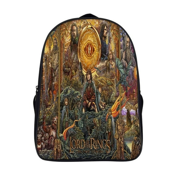 The Lord of the Rings Backpack or Bagpack 16 inch Black The Two Towers,Backpacks for Adult Unisex,Gifts Men and Women Camping Hiking-Besetuui