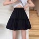thumbnail image 4 of Minifalda elegante de estilo francés blanca para mujer, de cintura alta, adelgazante, de talla grande, de corte A, con cubierta para el vientre, 4 of 5