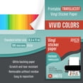 thumbnail image 2 of Papel adhesivo Joyeza Premium de vinilo transparente, 25 hojas, resistente al agua, 2 of 8