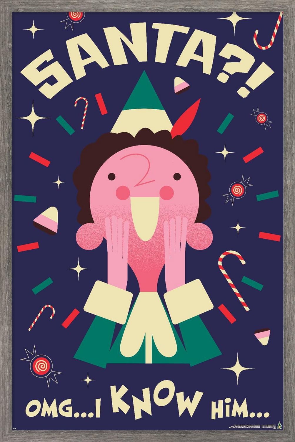 Elf - I Know Him Wall Poster, 14.725" x 22.375" Framed