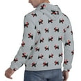 thumbnail image 6 of Wukai Polka Dot Christmas Dog Print Men Hoodies Fleece Sweatshirts Long Sleeve Sweaters Pullover Fall Outfits Winter Clothes-Small, 6 of 7