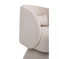 thumbnail image 6 of Swivel Chair, Linen Round Barrel Chair with 360-Degree Swivel Solid Wood Base, Leisure Single Sofa Armchair Chair for Living Room, Bed Room, Club, Beige, 6 of 8