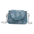 thumbnail image 4 of Bolso de hombro con solapa para Mujer Yinane bolso cruzado elegante floral Mini bolso con cadena estilo coreano, 4 of 8