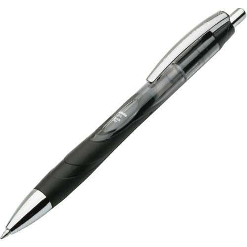 Bolígrafo de gel Skilcraft Vista retráctil de 0,7 mm, tinta negra, paquete de 12