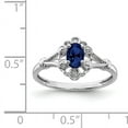 thumbnail image 2 of 925 Sterling Silver Rhodium-Plated Created Sapphire and Diamond Ring Size 10, 2 of 6