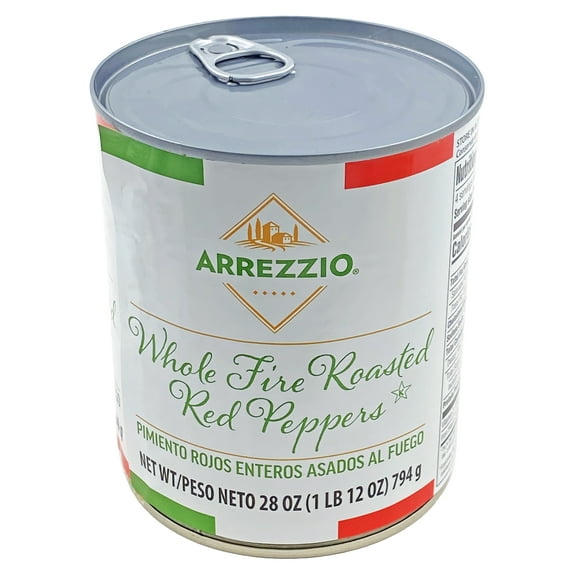 Arrezzio Fire Roasted Whole Red Peppers | Gluten-Free | Kosher | 1.75 lb