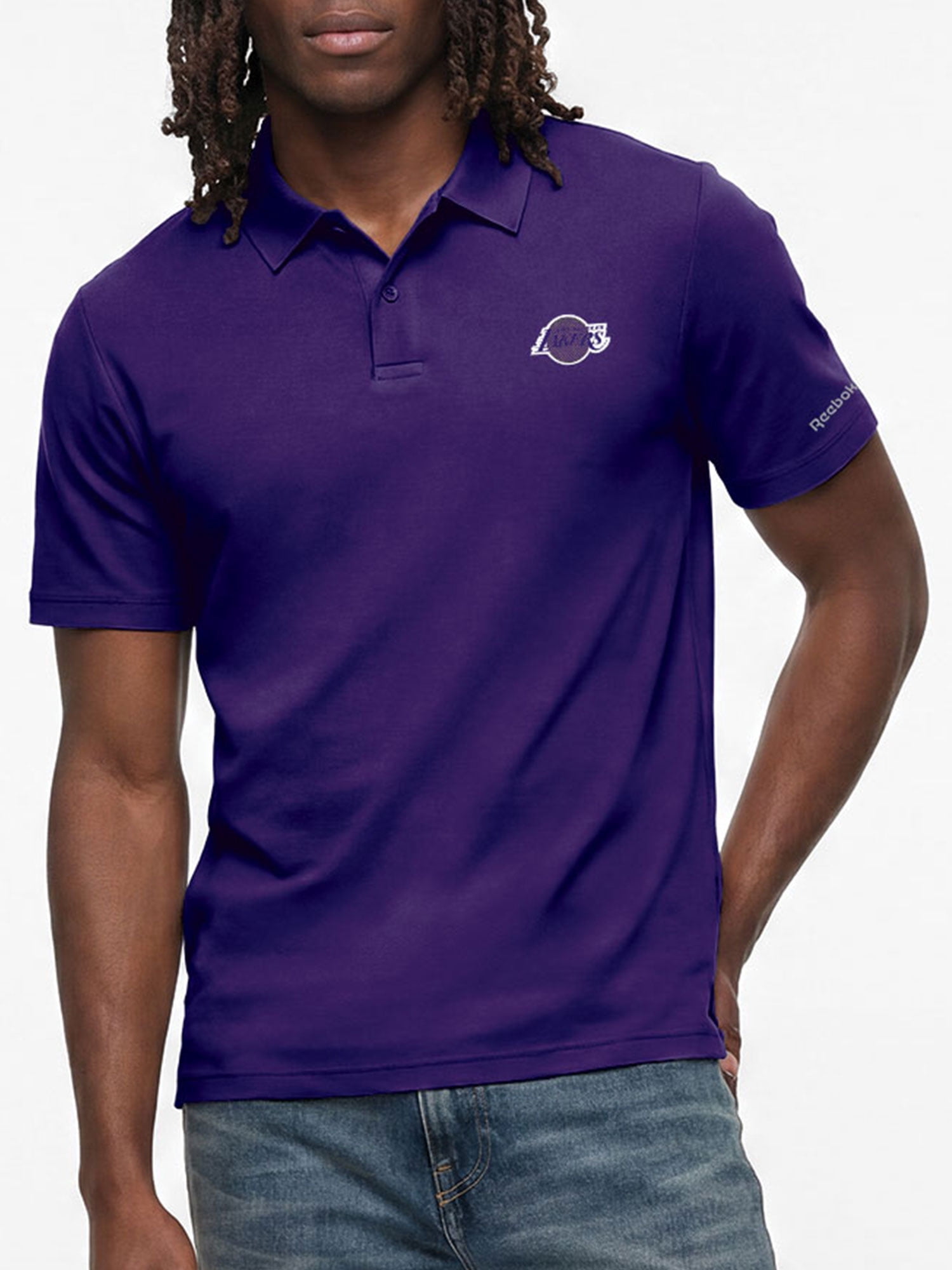 Los Angeles Lakers Reebok Mens Short Sleeve Polo Shirt